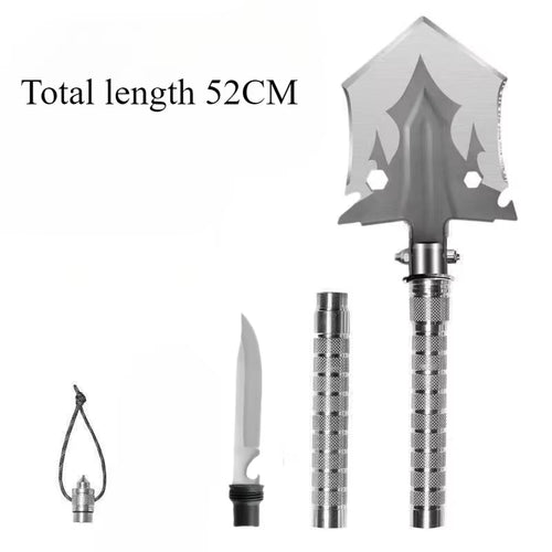 Multifunctional Shovel Collapsible Carbon Steel Outdoor Shovel Camping Equipment Adjustable Portable Durable Outdoor Tools